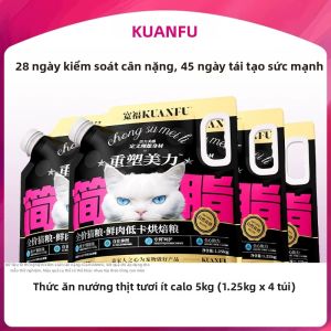 KUANFU | Thức Ăn Mèo Thịt Tươi Đạm Cao Thấp Calo Thấp Mỡ 10kg