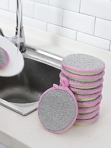 Ready Stock Double Side Dishwashing Sponge Pan Pot Dish Wash Sponges Household Cleaning Tools Kitchen Tableware Dish Washing Brush Dissh Washing Brush Pan Pot Dish Wash Sponges Reusable Kitchen Tools 3Colors