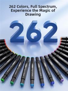 MONLEYTA | Oil-Based Dual-Head Acrylic Marker Pens Set For Artistic Drawing And Coloring Suitable For Children And Professional Designers