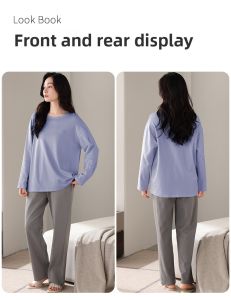 Miiow | Cat Person Sleepwear Womens New 2025 Spring Autumn Cotton Long Sleeve Long Pants Thin Casual Plus Size Outdoor Home Clothes