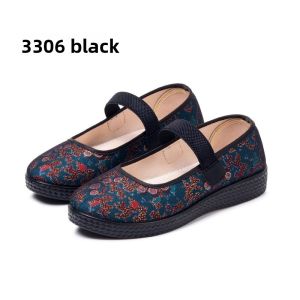SHIPAILUO | New 2025 Soft Bottom Flat Shoes For Elderly Comfortable Spring Season Beijing Cloth Shoes Suitable For Middle-Aged And Elderly Women
