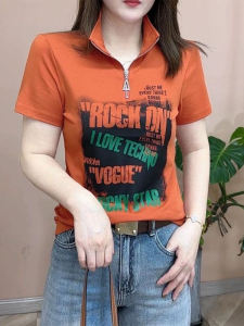 HUAXUNRAN | Womens Loose Fit POLO Shirt for Mature Women