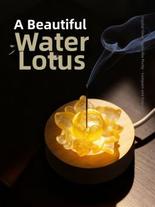 FUSHENGTANG | Glass Lotus Incense Burner Handmade Incense Holder