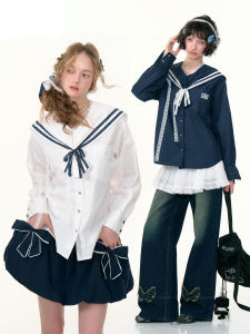 Áo Sơ Mi Dài Tay Cổ Thuyền Ren Phong Cách Mỹ Cổ Điển Dành Cho Nữ Áo Sơ Mi Dài Tay Thường Ngày Bằng Cotton Và Nylon Mỏng Mùa Thu Đông