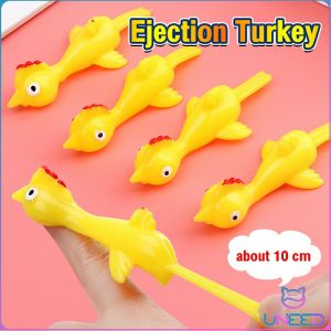 Needeed. Funny Turkey Creative Chicken Elastic Flying Finger Birds Sticky Vent Decompression Kids Toys