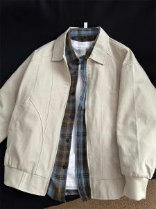 Áo Khoác Cổ Vintage Phong Cách Mỹ Mùa Xuân-Thu Phong Cách Casual Workwear