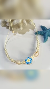 Natural Flower Shell Hand Woven Small Necklace Summer Seaside Vacation & Beach Party & Daily Leisure Versatile Exquisite Jewelry