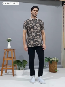 Lasacstex Edisi SkullScape - Kaos Polo Premium Terbaru Krah Lacos Motif Print Trendy Bahan CVC 24s