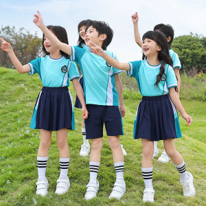 ชุดกีฬาผ้าฝ้ายแท้สำหรับเด็กอนุบาล ชุดนักเรียนชั้นประถมศึกษาปีที่ 1 ชุดนักเรียนระดับประถมศึกษา ชุดงานเลี้ยงหลังการสำเร็จการศึกษา