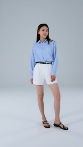 HFA Womens Double Pleated Chino High-Waisted Shorts