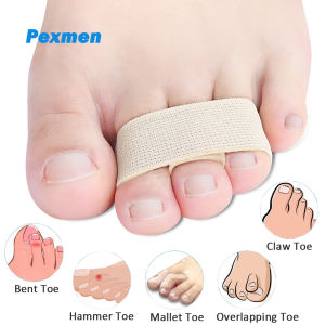 Pexmen 1/2/5Pcs Hammer Toe Straightener Toe Splints Bandages for Broken Bent Overlapping and Hammer Toes Protector