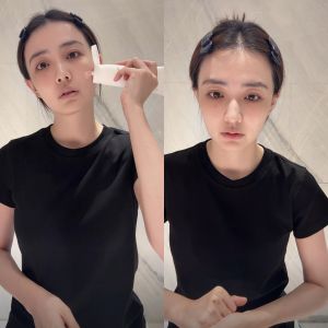 เสื้อยืดคอกลมแขนสั้นทรงสลิมฟิตสำหรับผู้หญิงในช่วงฤดูร้อน ผ้าฝ้ายแท้ ทรงหลวม สไตล์เกาหลี ความยาวปกติ