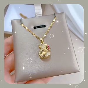 *ส่งฟรี* สร้อยคอจี้มะระ กระเป๋าโชคดี ราคาไม่แพงและหรูหรา การออกแบบเฉพาะ ระดับไฮเอนด์《พร้อมส่งในไทย》รุ่น:X3