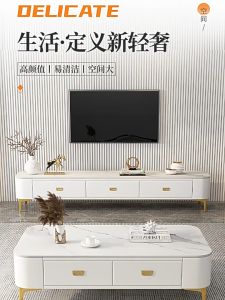 Bàn trà sofa mặt kính cường lực có hộc để đồ Bàn trà sofa vân đá cẩm thạch Bàn trà sofa