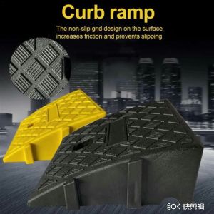 【COD】Car Ramp Mat Curb Ramp Pad Heavy Duty Ramp Motorcycle Wheelchair Step Pad High Quality PE Material Strong Load-bearing ramp for wheelchair Suitable for cars Motorcycle heavy-duty plastic threshold ramp kit