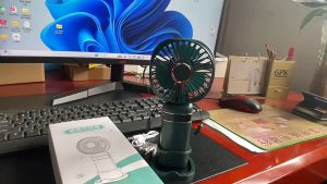 Portable Mini Fan USB Rechargeable Hand-held 5-Speed fan Portable 10000mAh Fan (Can Hang Neck)