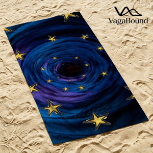 Khăn Tắm Bãi Biển Starry Vortex Tunnel Nhanh Khô Không Bám Cát Thấm Hút Mỏng Nhỏ Gọn Phụ Kiện Cho Hồ Bơi & Cắm Trại 100% Polyester