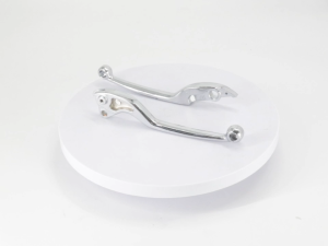 Brake & Clutch Lever Set for Honda CLICK | Chrome Silver Ergonomic Handle Levers with Safety Ball Tip | Direct Replacement Premium Alloy