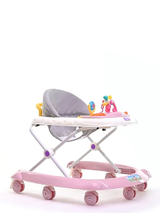 Baby Walker Multifungsi dengan Musik dan Mainan Edukasi Ringan dan Dapat Dilipat Alat Bantu Bayi Bisa Belajar Jalan Kursi Ayun Dorong & Makan Musik Rem Stabil