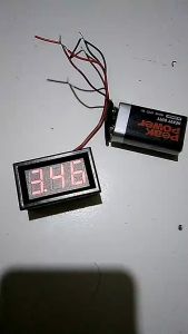 Voltmeter Digital Mini DC Voltmeter 45-30V Volt 2 Kabel LED Red Merah