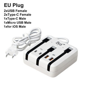 kebidumei | Bộ Sạc Tường Đa Chức Năng KEBIDUMEI 66W Với Bộ Chuyển Đổi Hub USB Hỗ Trợ Sạc Nhanh PD Cổng Type-C Dành Cho Điện Thoại