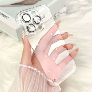 เคสโทรศัพท์แบบไร้ขอบสำหรับ iPhone 16 ป้องกันเลนส์พร้อมฝาปิดครึ่งตัว ฝาป้องกันแบบโปร่งใสสำหรับ Apple 15promax 14 13 12pro