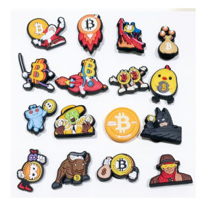 16-100pcs Money Bitcoin Designer Style Shoe Charms DIY for Crocs-Style Fashionable Personalized Shoe Accessories Christmas Gifts