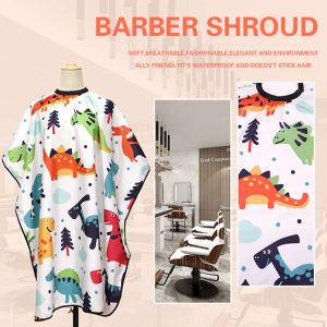 90*75CM Kids Cartoon Haircut Cape Professional Barber Haircut wrap Salon Children Waterproof Cutting Gown Hair Styling Supplies