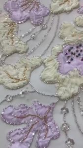 OLEVO | 2026 African Lace Fabric Embroidered Sequined Nigerian Lace Fabrics 3D Flowers High Quality French Tulle Lace Fabric For Dress