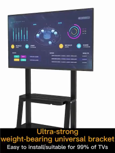 Upsen TV Stand - Heavy Duty Wooden Base Floor Stand for 32-90" TVs