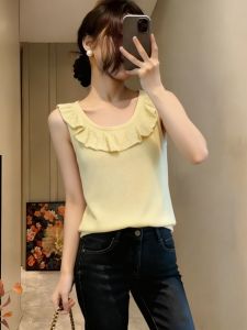 Ruffle Collar Slimming Summer Outerwear Vest