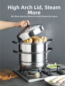 BANSU | Thick 316 Stainless Steel Multifunctional Steamer Suitable for Electromagnetic Stove and Gas Cooker