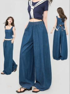 KEIKO | Breathable Lightweight Drapey Wide Leg High Waisted Loose Jeans