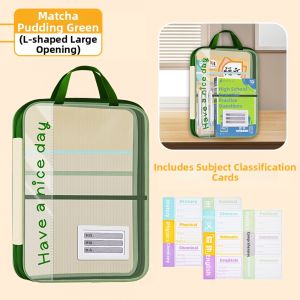 Large Opening Transparent Thick Subject Classification Bag