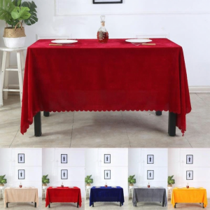 Red Velvet Fabric Simple Conference Tablecloth