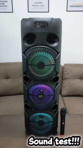 V2S PARTYBOX 8302 POWERFUL LED LIGHT PARTY SPEAKER WITH MULTIMEDIA SYSTEM WIRELESS AND RECHARGEABLE SPEAKER WITH DIGITAL DISPLAY AND 1 WIRELESS MIC