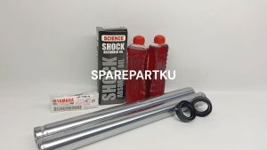 (HEMAT) 54P PAKET AS SHOCK DEPAN MIO J SOUL GT 115 125 M3 + 2 PCS OLI SOK YAMAHA + 2 PCS SEAL SHOCK DEPAN + 2 PCS TUTUP ABU MIO GT / MIO M3 / SATU SET SOK DEPAN / AS SOK DEPAN / SIL SHOK / SEL SOK / TUTUP DEBU / SHOCKBRAKER / SHOCK DEPAN MIO S MIO Z