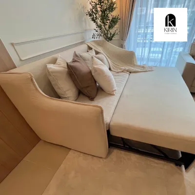 โซฟาเบดโครงสปาโก้ดึงปรับเป็นที่นอนได้ จัดส่งฟรี (ในพื้นที่)หุ้มผ้าลิลินนำเข้าอย่างดี ขนาด 175 เมตร สามารถเลือกขนาดเลือกผ้าและเลือกสีผ้าได้ เบาะเสริมยางพาราและฟองน้ำอย่างดี รับประกันโครงสร้าง5ปี