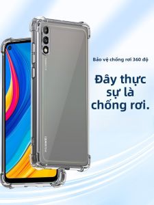 HENYOU | Ốp lưng silicon chống rơi cho Huawei Enjoy 10 10 Plus 10S 10E Vỏ mềm trong suốt có túi khí bốn góc bảo vệ cho nam và nữ