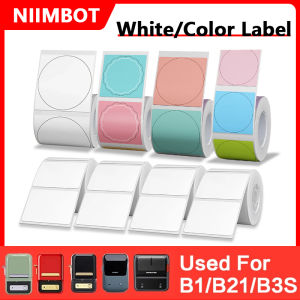 Niimbot White Adhesive Label Waterproof Sticker Round Paper For B1 B21 Niimbot Mini Portable Printer For Price Tag Thermal Label