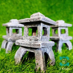 TORII GATE and Two STONE LANTERN for Aquarium and Terrarium Decor and Hides