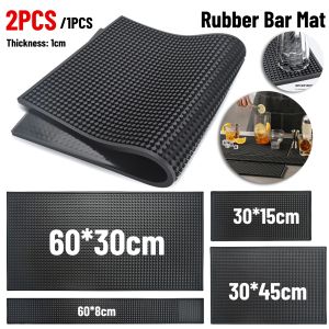 Bar Mat Rubber Coffee Bar Mats Anti-slip PVC Cup Mat Waterproof Heat Resistant Drain Mat for Bar Cafe Barista Cocktail Bartender