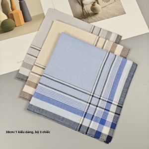 XIANBINGYAN | Khăn Tay Nam Cotton Phong Cách Vintage Retro