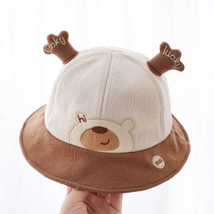 Adorable Baby Fishing Cap Infant Sunshade Hat Boys Spring Autumn Cotton Blend Fabric Breathable Warm Windproof Foldable Cartoon