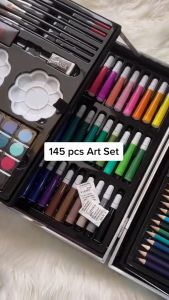 145pcs Art Coloring Set For Kids boy Drawing Painting Set For Kids Girl Children crayon pigment Christmas gift Birthday gift for kids