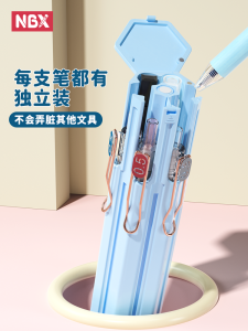 Hộp Đựng Bút Chì Đa Năng Hình Hexagon NewmeBox Hộp Đựng Bút Chì Di Động Đựng Sáu Chiếc Hộp Đựng Đồ Dùng Học Tập Đa Năng