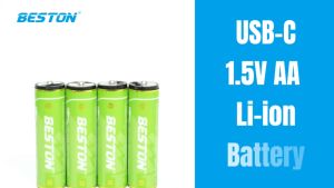 BESTON AA 1.5V 1.5 Volts V USB-C Rechargeable Li-ion Travel Battery 2200mwh 2AC-60 2AC-80 MVP CAMERA