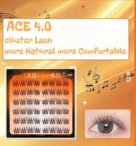 MIAOJIE DIY Cluster Lashes Individual Eyelashes Reusable  5D Fluffy Eyelash Korean Manga Lash Extension At Home