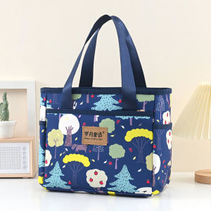 กระเป๋าใส่อาหารแบบมีพื้นที่จัดเก็บขนาดใหญ่ ความจุขนาดใหญ่ อุปกรณ์จัดเก็บของสำหรับใส่อาหารกลางวันแบบอุ่นๆ ป้องกันน้ำ