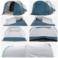 Tenda camping/kemah keluarga Quechua Arpenaz Family 4.1 F&B (Fresh & Black). 